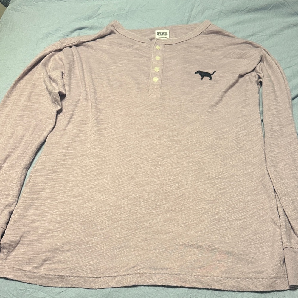PINK Victoria's Secret Lavender Henley Top